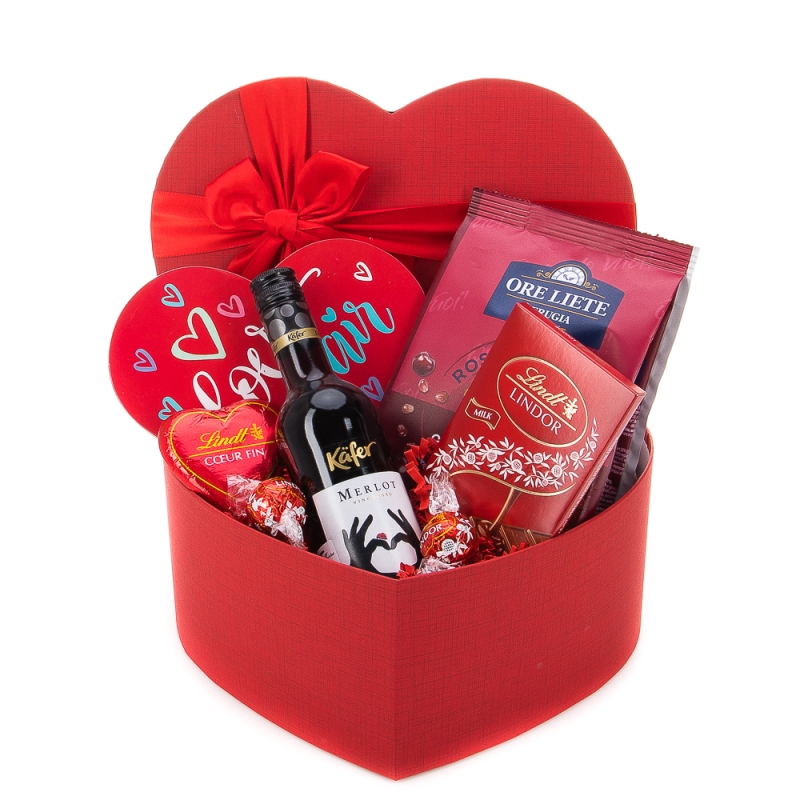 Средна подаръчна кутия сърце The Basket - 893